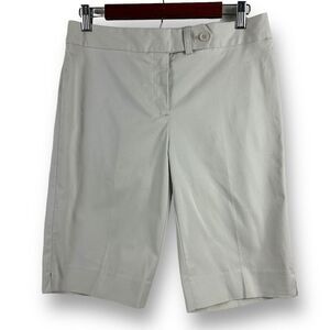 Jones New York Women's Size 4 Burmuda Short Beige Tan Khaki Stretch Cotton Blend